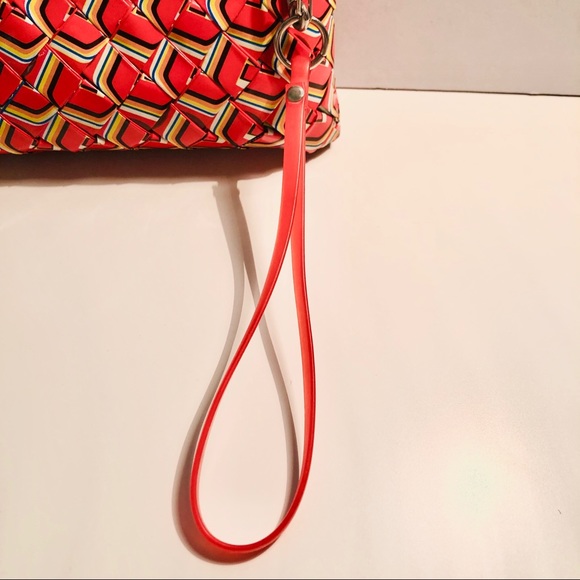 Ecoist Red Candy Wrapper Clutch Wristlet Handbag - Picture 9 of 10